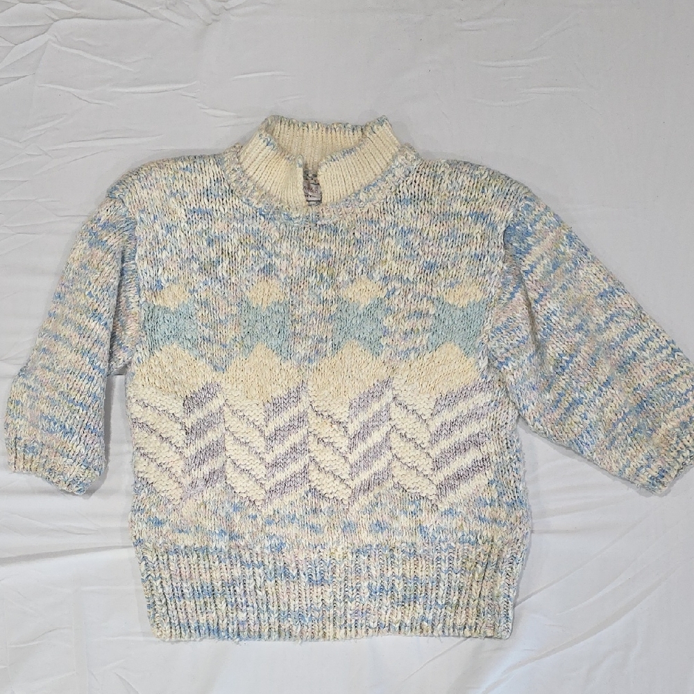 Cozy Knit Turtleneck Sweater in Pastel Hues